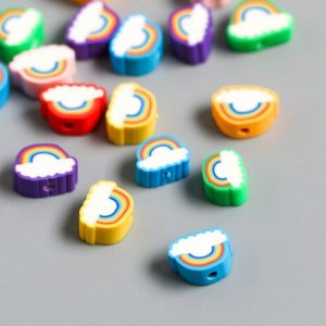 Бусины для творчества PVC «Радуга и облако», набор 25 шт., 0.5x0.8x1.2 см