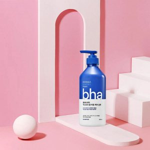 Derma&More/ Bha Extra Cool Shampoo Охлаждающий шампунь против перхоти 600мл, Япония