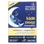 MOMMY&#039;S BLISS Мелатонин + магний, для детей от 3 лет, натуральный виноград, 35 жевательных так