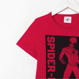 Футболка MARVEL "Spider man", рост 98-104 (30), цвет малиновый