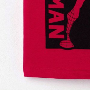 Футболка MARVEL "Spider man", рост 98-104 (30), цвет малиновый