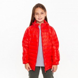 Куртка для девочки, цвет красный, рост
