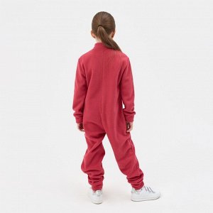 Комбинезон флисовый детский MINAKU, тёмно-розовый