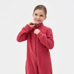 Комбинезон флисовый детский MINAKU, тёмно-розовый