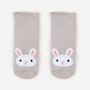 Набор детских махровых носков Крошка Я «Зайка», 2 пары, размер 8-10 см
