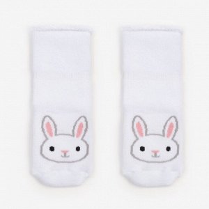 Набор детских махровых носков Крошка Я «Зайка», 2 пары, размер 8-10 см