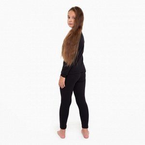 СИМА-ЛЕНД Термобельё для девочки (джемпер, брюки), цвет чёрный, рост