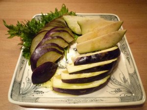 Карпаччо из баклажана «мизунотакуми