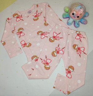 Пижама с длинным рукавом для девочки/Пижама детская/Пижама для девочки