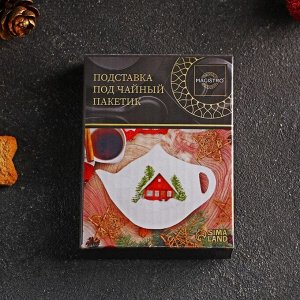 Подставка под чайный пакетик Magistro «Новый Год. Домик в лесу», 12?8,4?1,5 см