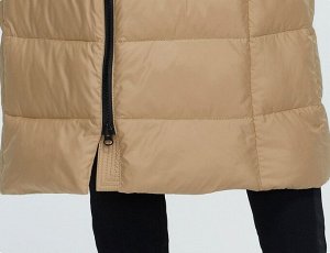 Женское зимнее пальто с поясом и съемным капюшоном с натуральным мехом лисы, цвет черный