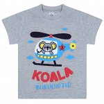 BK0001M Футболка для мальчика серый меланж