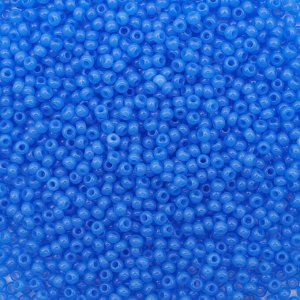 Бисер полупрозрачный голубой 10/0 (32010), круг.отв., 50гр Preciosa