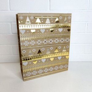 Пакет подарочный Новогодний 26*32*10 см