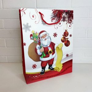 Пакет подарочный Новогодний 31*40*12 см