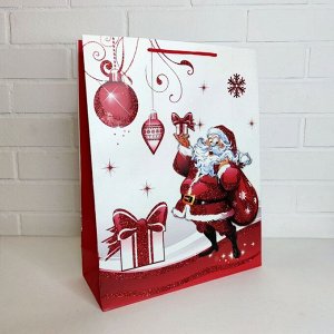 Пакет подарочный Новогодний 31*40*12 см