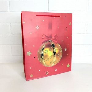 Пакет подарочный Новогодний 26*32*10 см