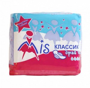 MiS Прокладки Классик Драй с суперабсорбентом 4 капли (215мм), 10 шт