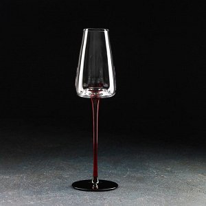 Бокал стеклянный для шампанского Magistro «Идеал», 240 мл, 7,2?26 см, цвет красный