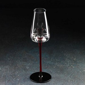 Бокал стеклянный для шампанского Magistro «Идеал», 240 мл, 7,2x26 см, цвет красный