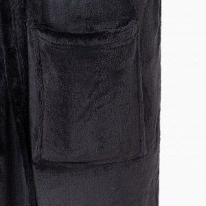 Халат LoveLife Hygge цвет чёрный,one size, микрофибра, 100% п/э, 250 г/м2