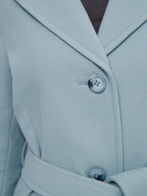 Пальто женское демисезонное на пуговицах цвет Оливковый COAT2