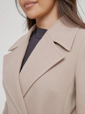 Пальто женское демисезонное на кнопках цвет Бежевый COAT1