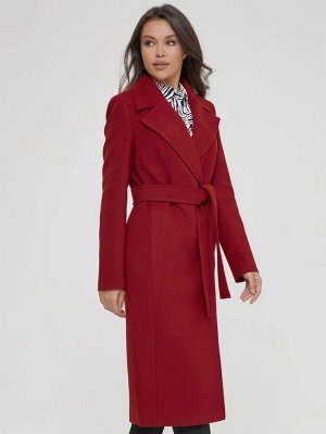 Пальто женское демисезонное на кнопках цвет Бордовый COAT1
