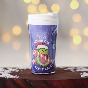 Термостакан новогодний пластиковый «Пусть год будет сладким», 250 мл