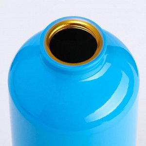 Фляжка-бутылка для воды "Мастер К.", 750 мл, 24.5  х 7 см, голубая