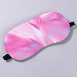 Маска для сна с гелевым вкладышем «Шёлк», 19 x 10 см, резинка одинарная, цвет розовый
