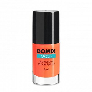Domix Лак для ногтей, кислотно-оранжевый, 6 мл