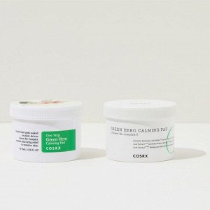 COSRX Пилинг-пэды успокаивающие для чувствительной кожи / One Step Green Hero Calming Pad, 70 шт