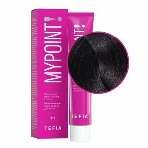 TEFIA Mypoint 4.8 Перманентная крем-краска для волос / Брюнет коричневый, 60 мл