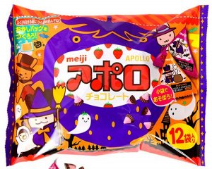 MEIJI Apollo - шоколадные пирамидки в клубнике