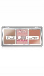 ALVIN D&#039;OR FC-12 Палетка для лица 3 в 1 контуринг+хайлайтер+румяна TRIO PALETTE 9,6г. (тон 03 dark)