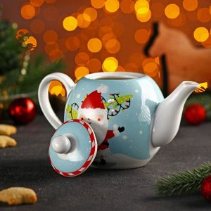 Чайник заварочный Доляна «Новый год. Дед Мороз», 800 мл