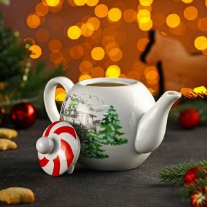 Чайник заварочный Доляна «Новый год. Дед Мороз», 800 мл