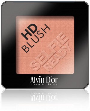 ALVIN D'OR B-2 Румяна для лица пудровые HD BLUSH Selfie Ready 6гр. (тон 02 - розово-оранжевый)