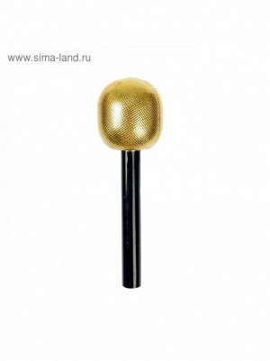 Микрофон цвет золото 20 × 6,5 × 6 см