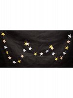 Гирлянда Звезды блеск 280см розовый/золото