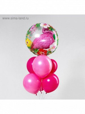 Букет шаров Розовый фламинго набор 7 шт латекс/полимер