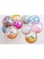 Шар сфера Bubble 18&quot;/46 см с конфетти
