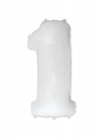 Фольга шар Цифра 1 40&quot;/100 см White Испания