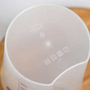 Кувшин мерный IDEA, 1 л, пластик, прозрачный