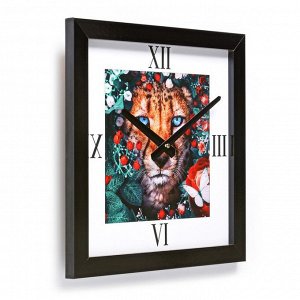 Часы настенные, серия: Интерьер, "Гепард", 33 х 33 см