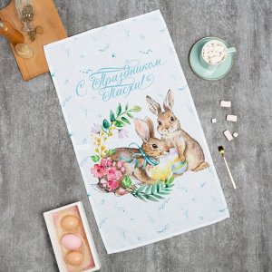 Полотенце «Этель. С праздником Пасхи», 40x73 см, 100% хлопок, вафля 160 г/м²