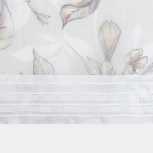 Тюль с подхватом и ламбрекеном Floral mood, 250x200 см, 100% п/э, вуаль