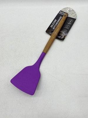 Лопатка силиконовая с деревянной ручкой