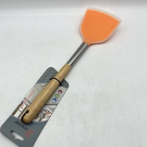 Лопатка силиконовая с деревянной ручкой